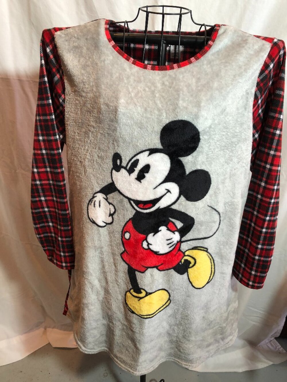 Disney L/XL MICKEY MOUSE Long Sleeve Nightgown 24" Pit to Pit #KD